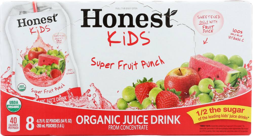 Honest Kids Organic Juice Drink - Superfruit Punch, 6.75oz, 8ct