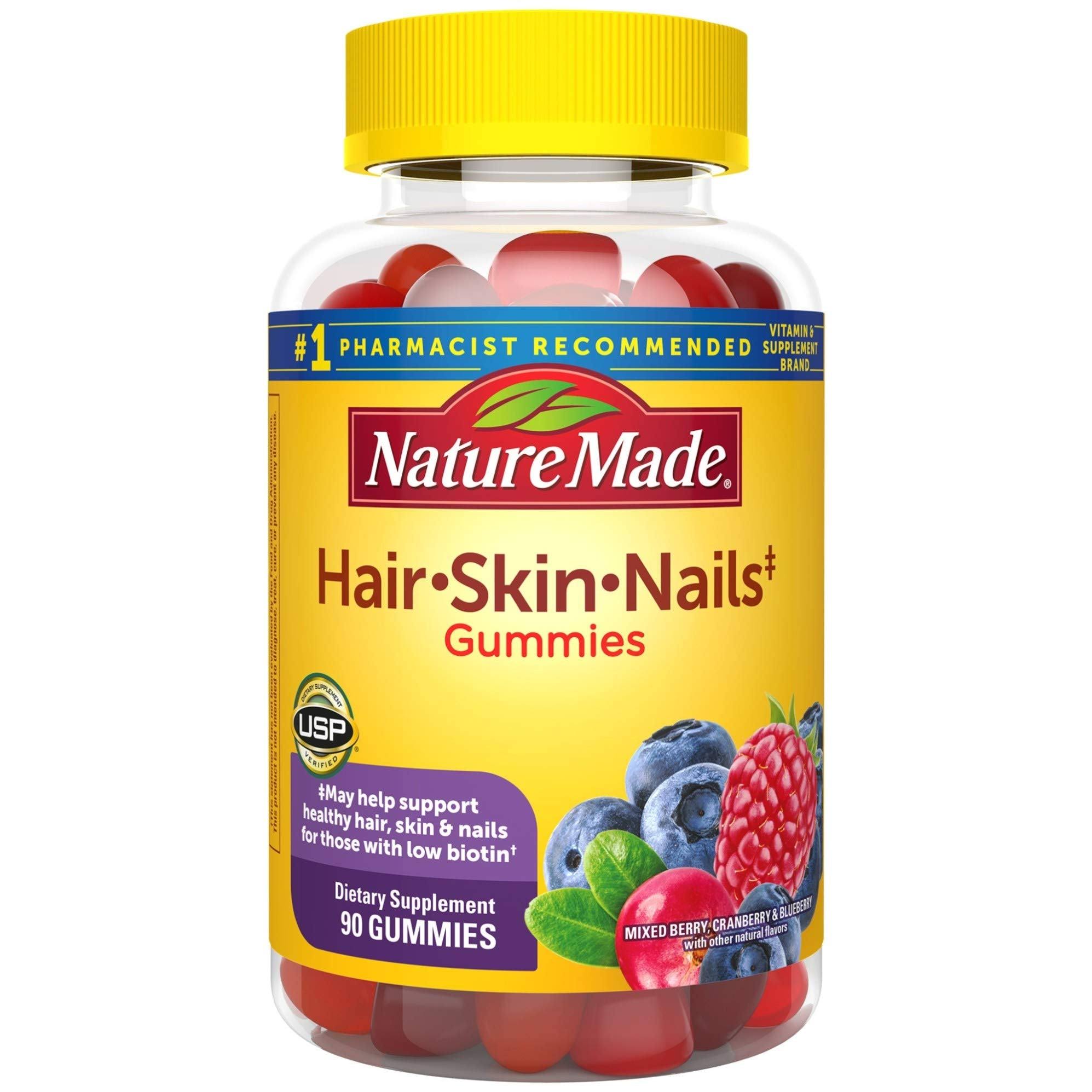 Nature Made Nails Adult Gummies - Mixed Berry, Cranberry and Blueberry, 90ct