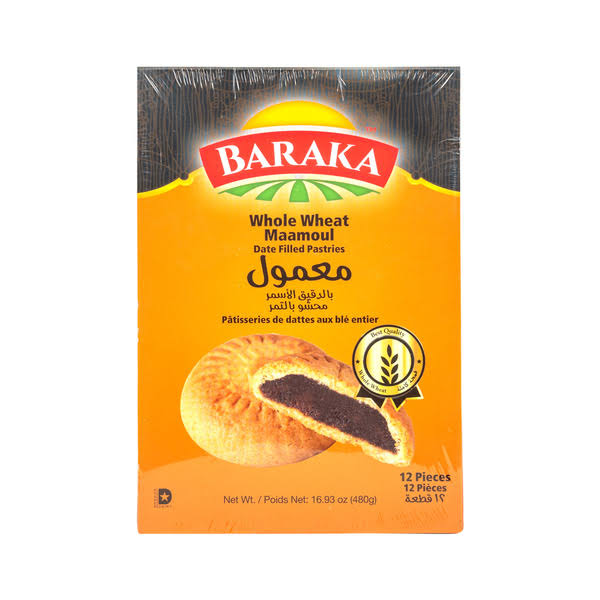 Baraka Whole Wheat Maamoul - 12 ct