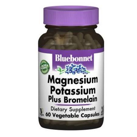 Bluebonnet Nutrition Magnesium Potassium Plus Bromelain Supplement - 120 Vcaps