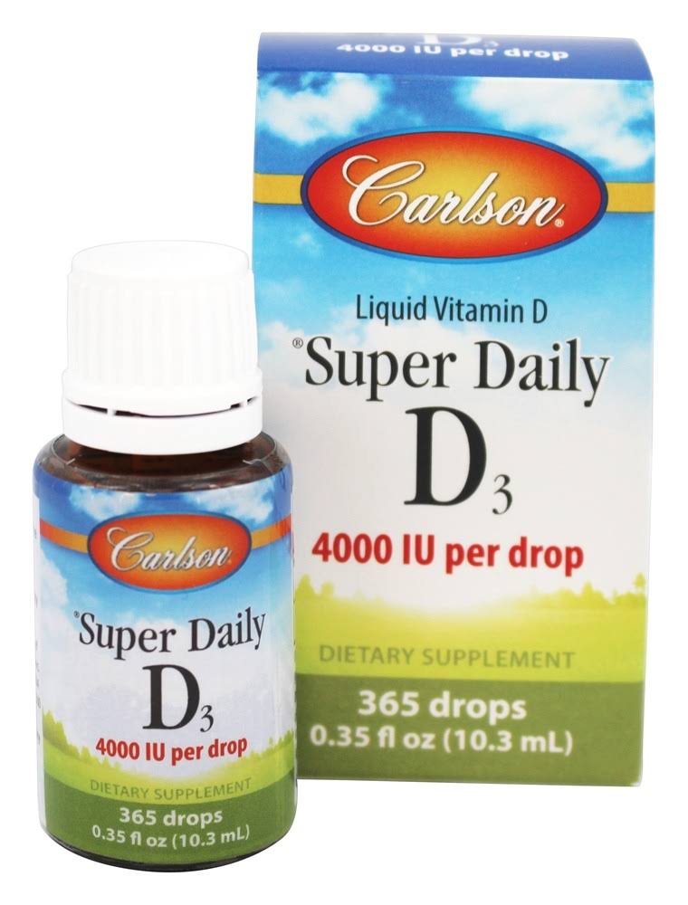 Carlson Super Daily D3 Liquid Vitamin D - 4000iu, 365 drops
