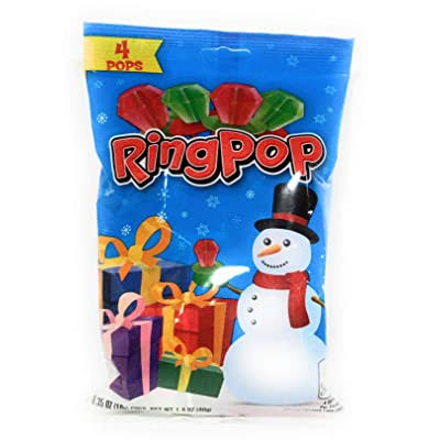 Ring Pop Christmas Edition Pop - 4ct