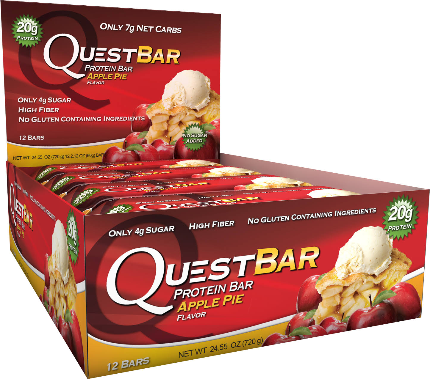 QuestBar Protein Bar - Apple Pie, x12
