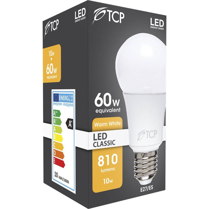 TCP ES 8.6 / 9.1 / 10W LED GLS Warm White Lamp