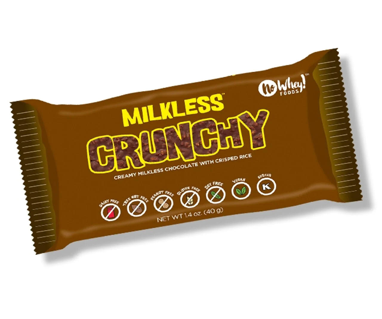 No Whey Foods Milk Free Crunchy Chocolate Bars - 3 Pack - Besties Vegan Paradise - Delivered by Mercato