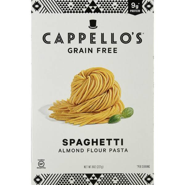 Cappellos, Pasta almond Flour Spaghetti Grain Free, 8 Ounce