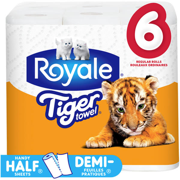 Royale Tiger Paper Towels - 2 Ply, 6 Roll