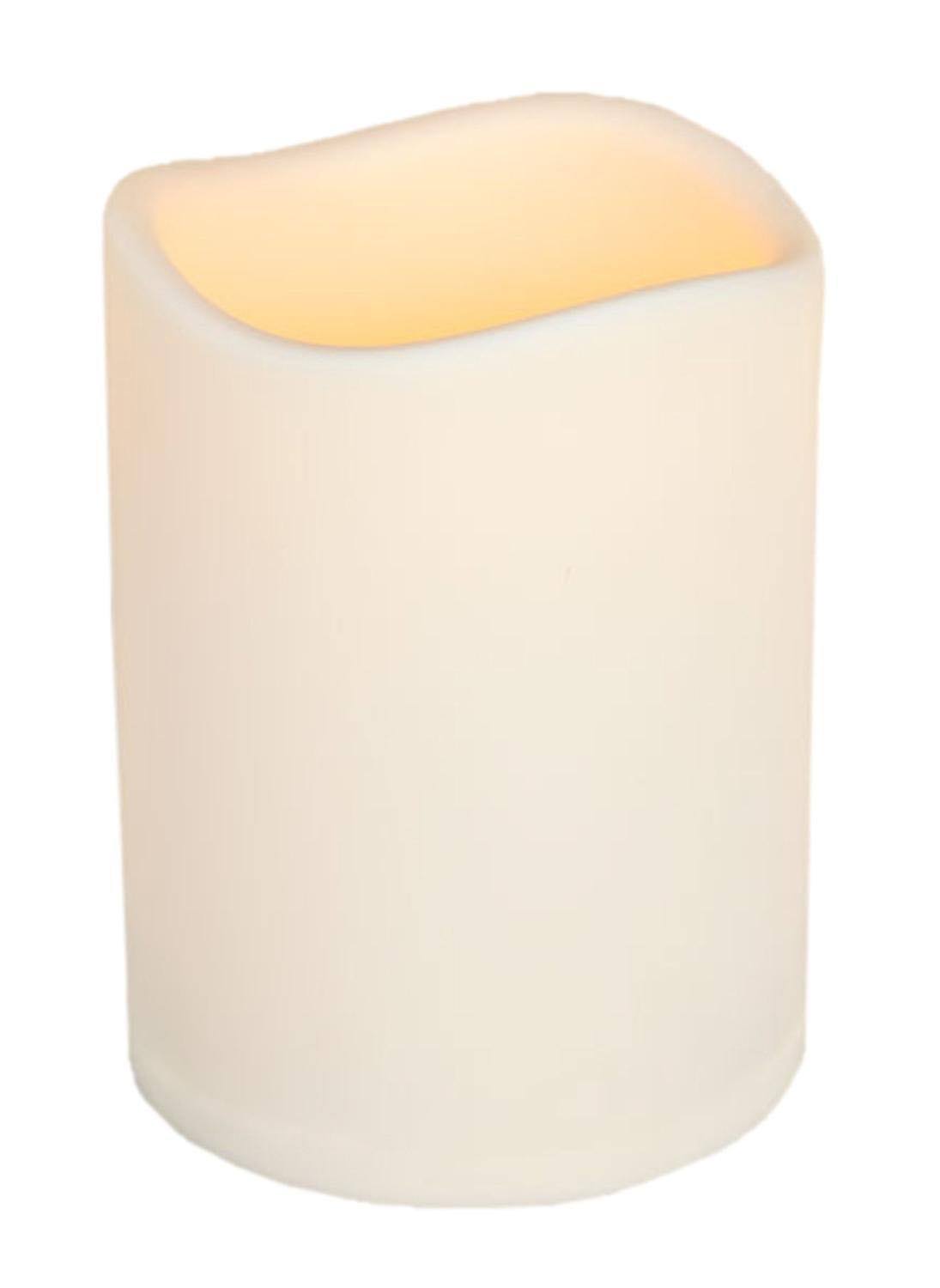 Everlasting Glow Led Indoor & Outdoor Candle - Timer, Bisque, 4.625"x6"