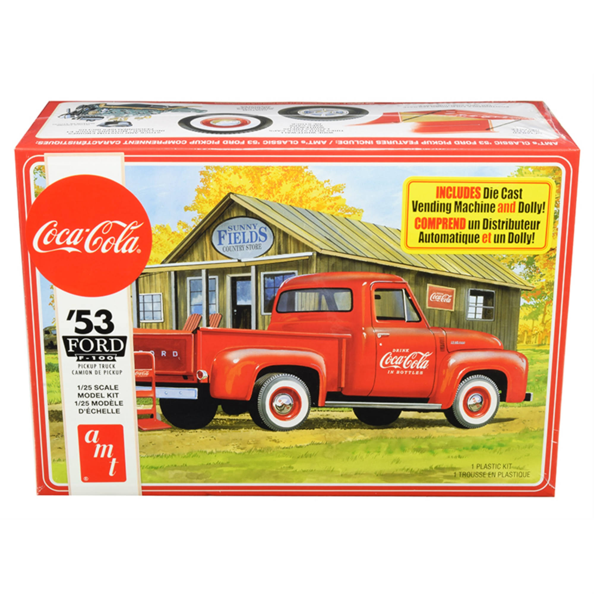 AMT 1144m 1953 Ford Pickup Coca Cola 2t Model Kit - 1/25 Scale