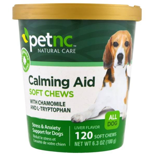 PetNC Natural Care Calming Aid Soft Chews for Dogs - 120 Count