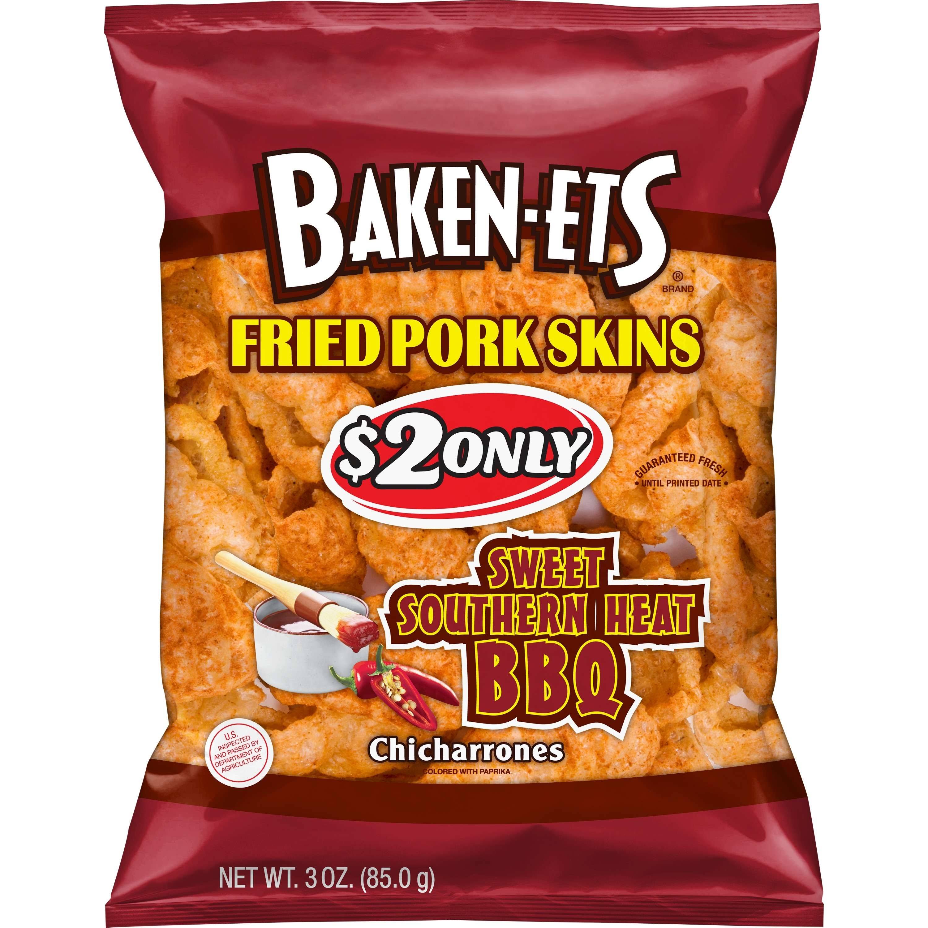 Baken-ets Sweet Southern Heat BBQ Fried Pork Skins - 3 oz