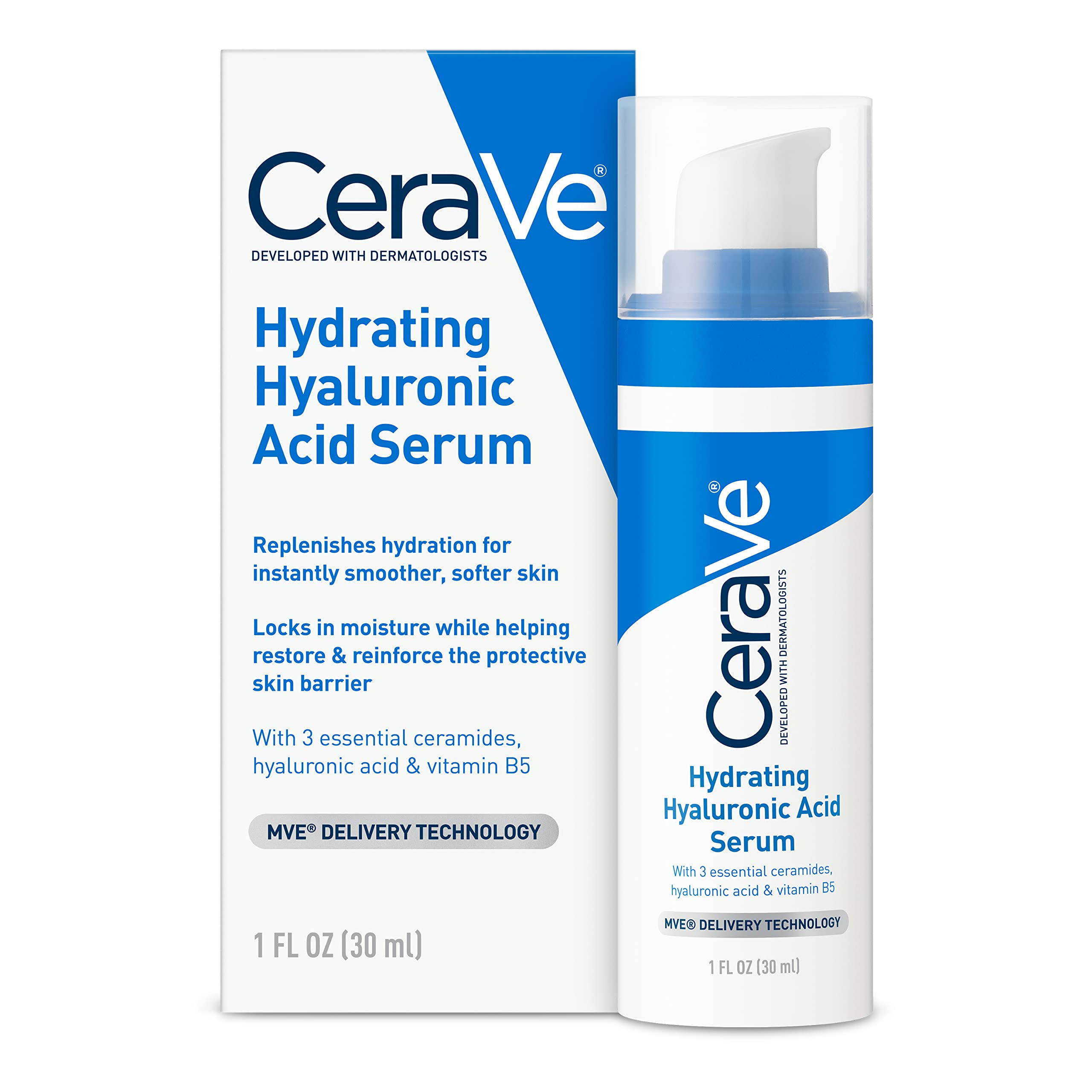 CeraVe Hydrating Hyaluronic Acid Face Serum - 1oz