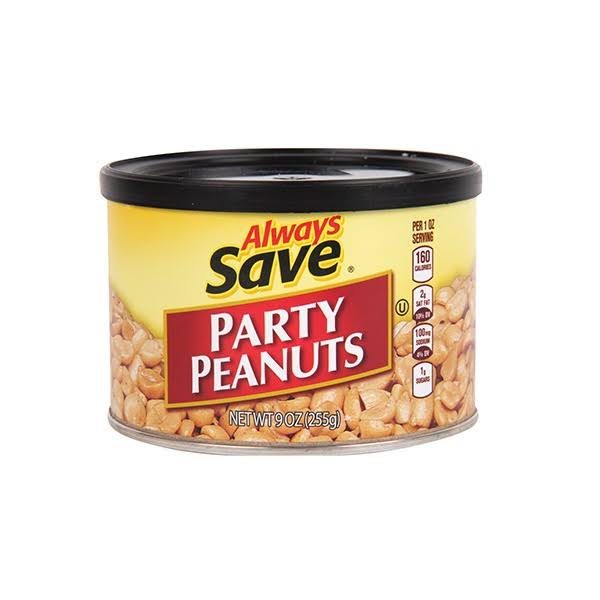 Always Save Roasted & Salted Party Peanuts - 9 oz
