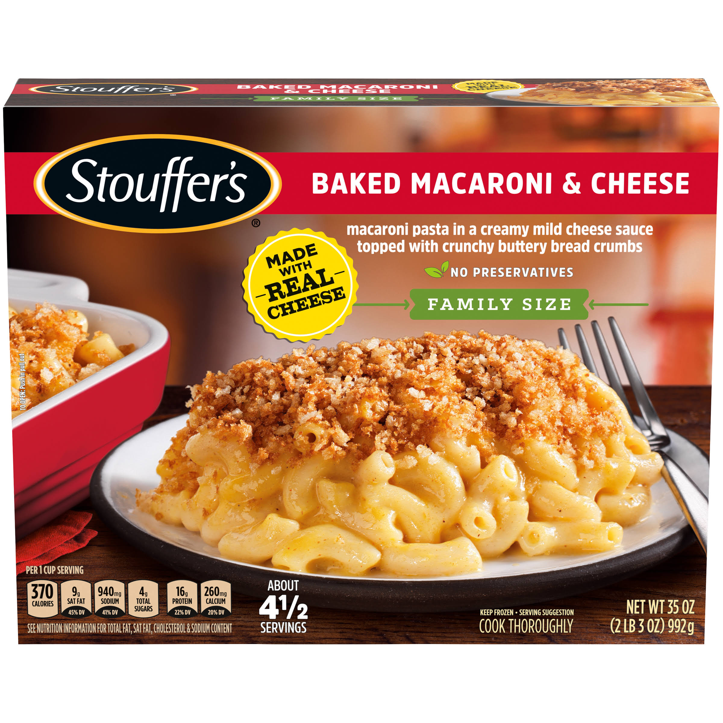 Stouffer's Baked Macaroni & Cheese, Family Size - 35 oz