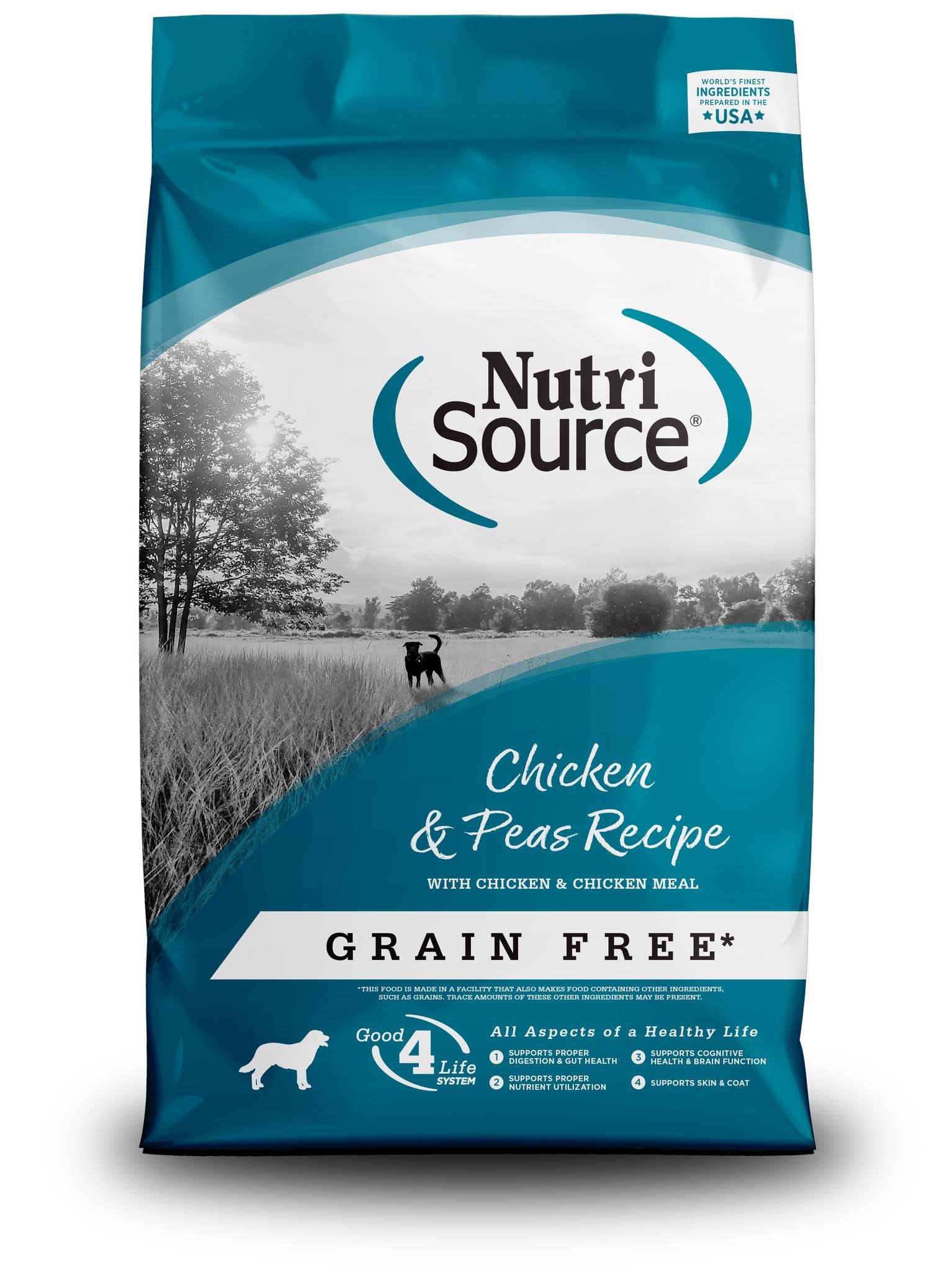 NutriSource Grain Free Chicken & Pea Dry Dog Food 26 lbs