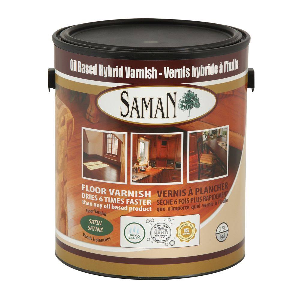 Saman 220248 3.78 Litre Interior Oil-Based Satin Hybrid Varnish