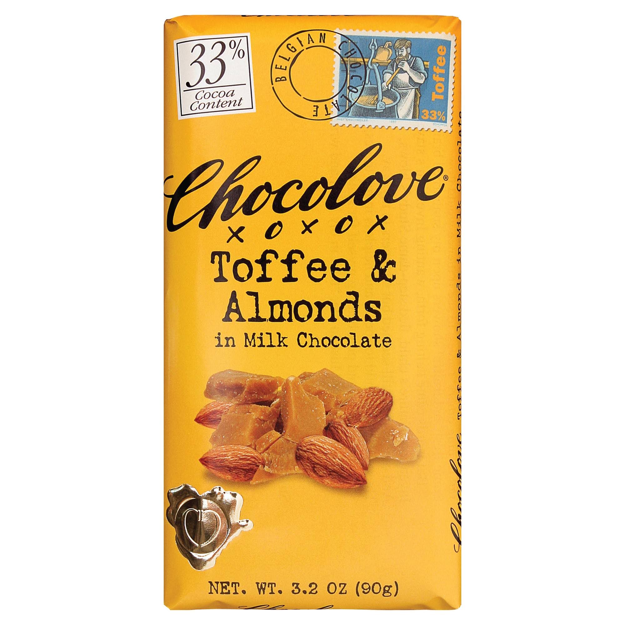 Chocolove Toffee & Almonds In Milk Chocolate