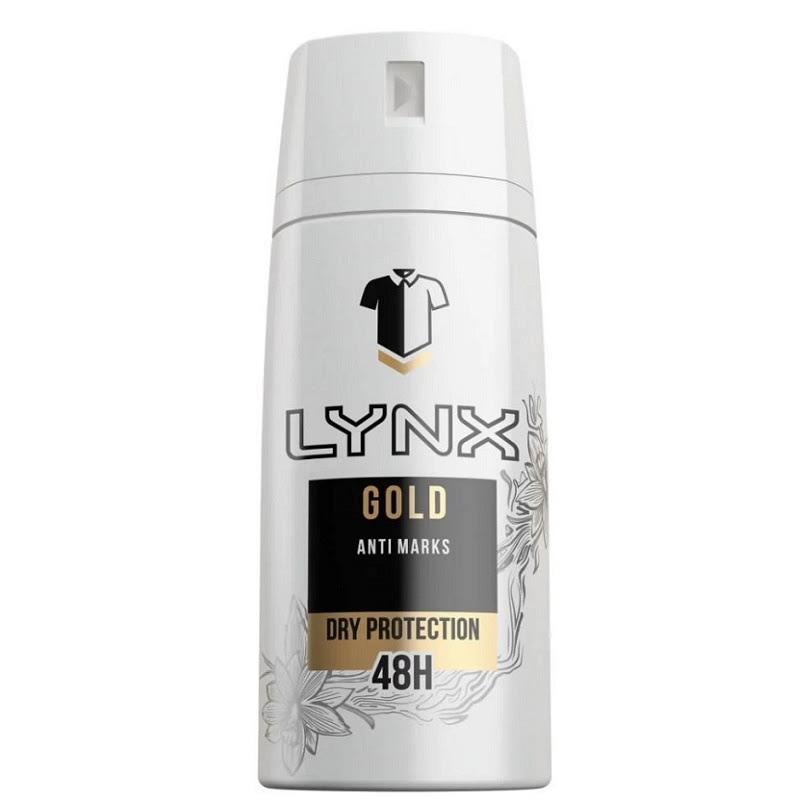 Lynx Gold Anti White Marks Anti-Perspirant Deodorant Spray for Men - 150ml