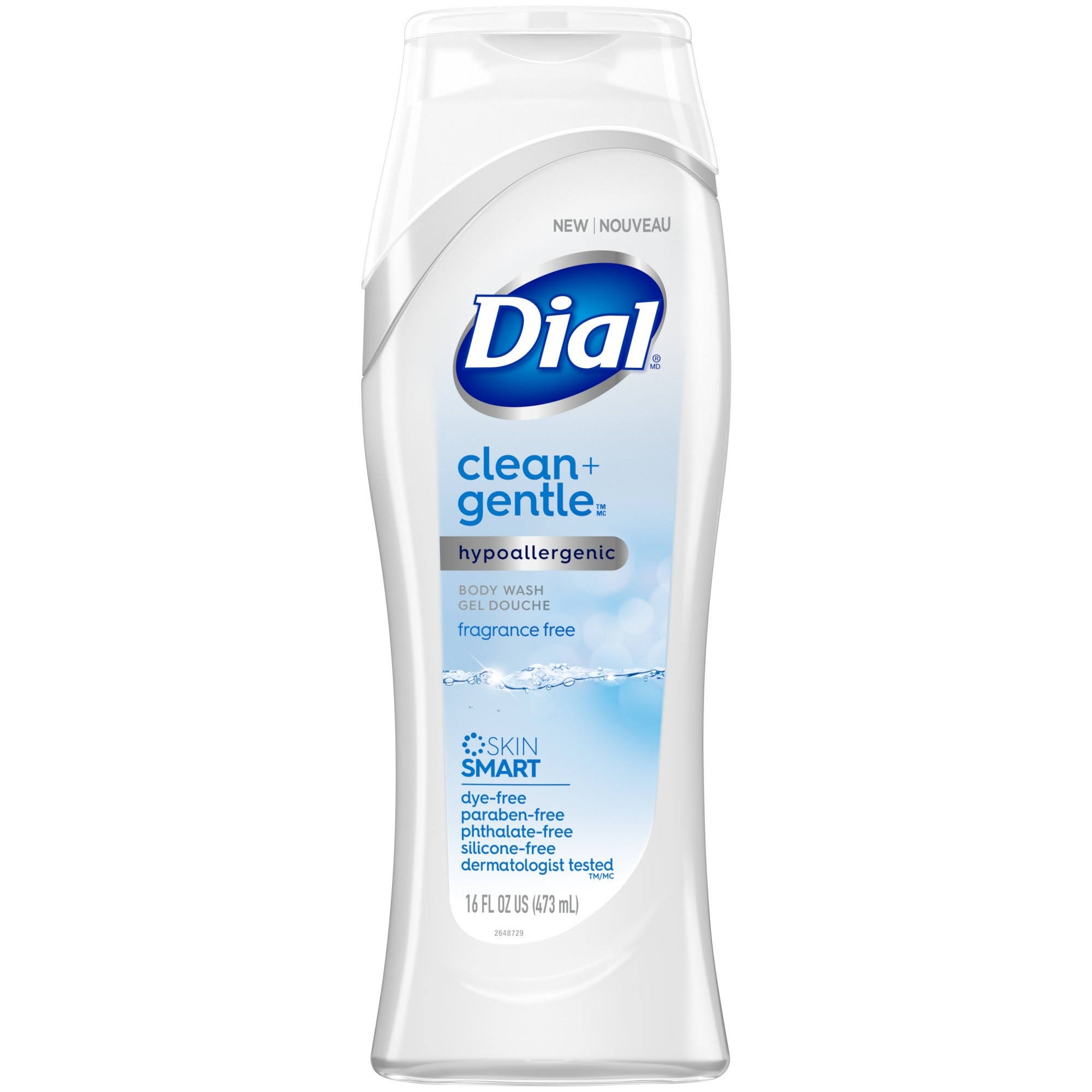 Dial Clean + Gentle Fragrance Free Body Wash 16 fl oz