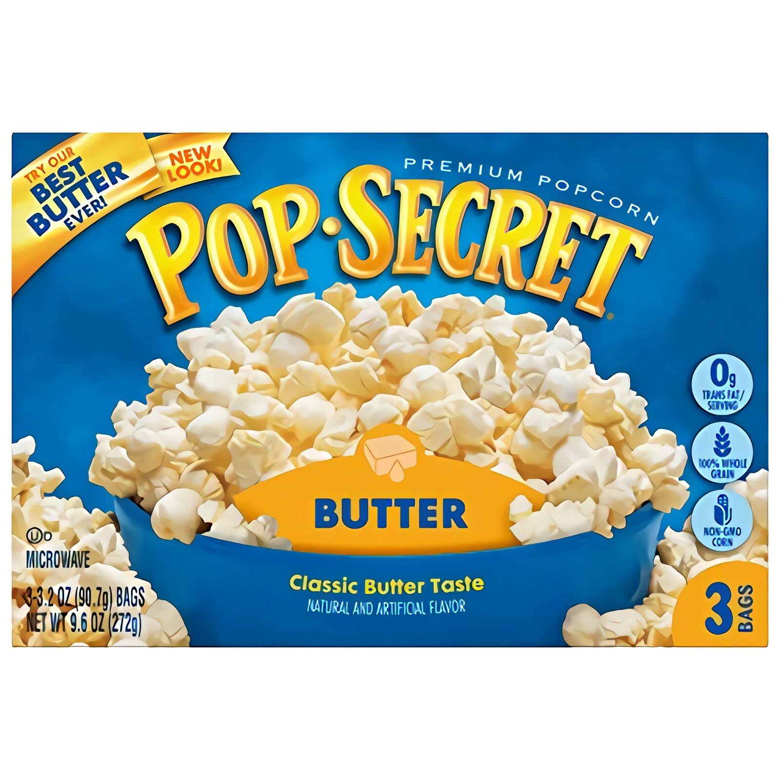 Pop Secret Butter Premium Popcorn - 3.2oz, 3ct