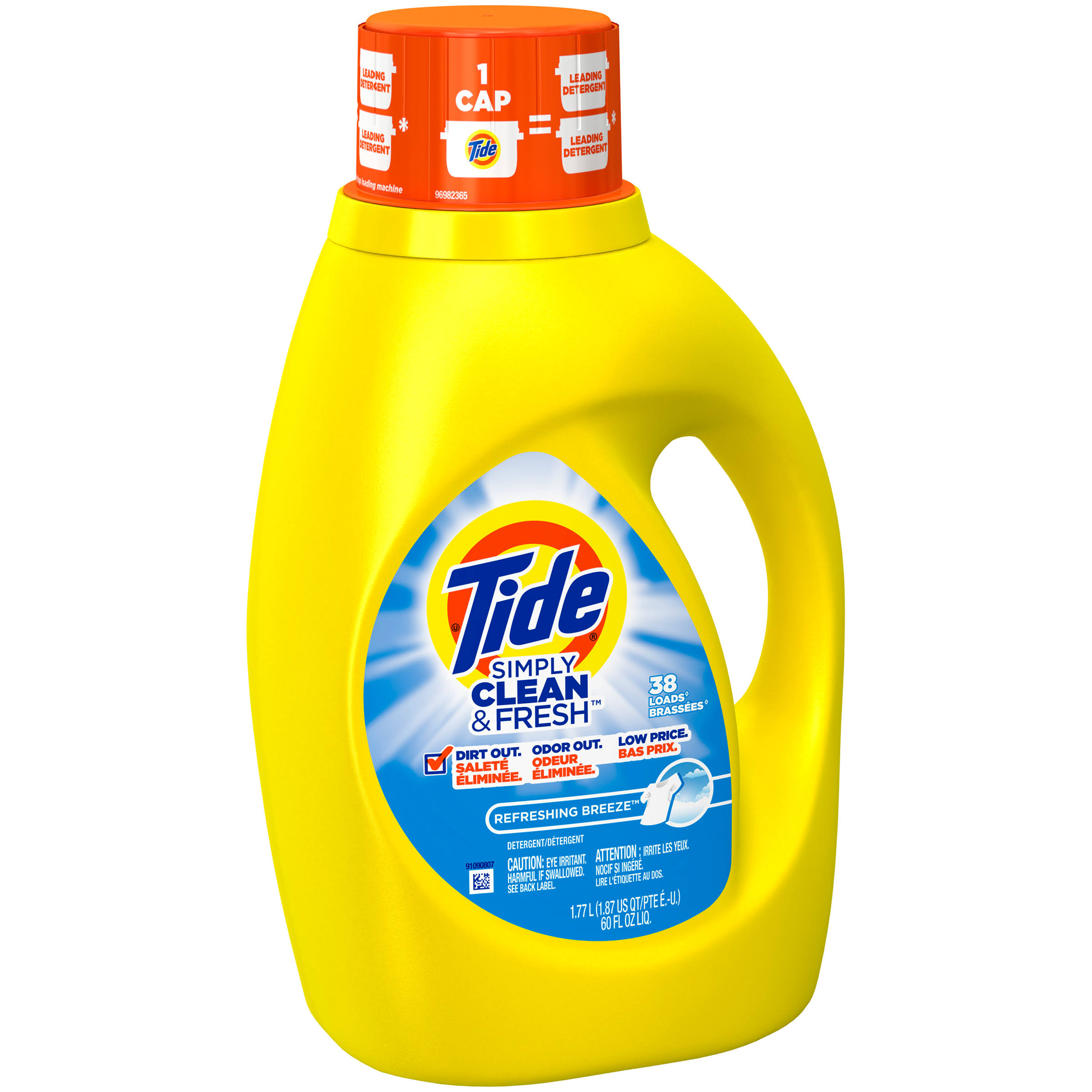 Tide Simply Clean & Fresh Liquid Laundry Detergent - Refreshing Breeze, 60oz