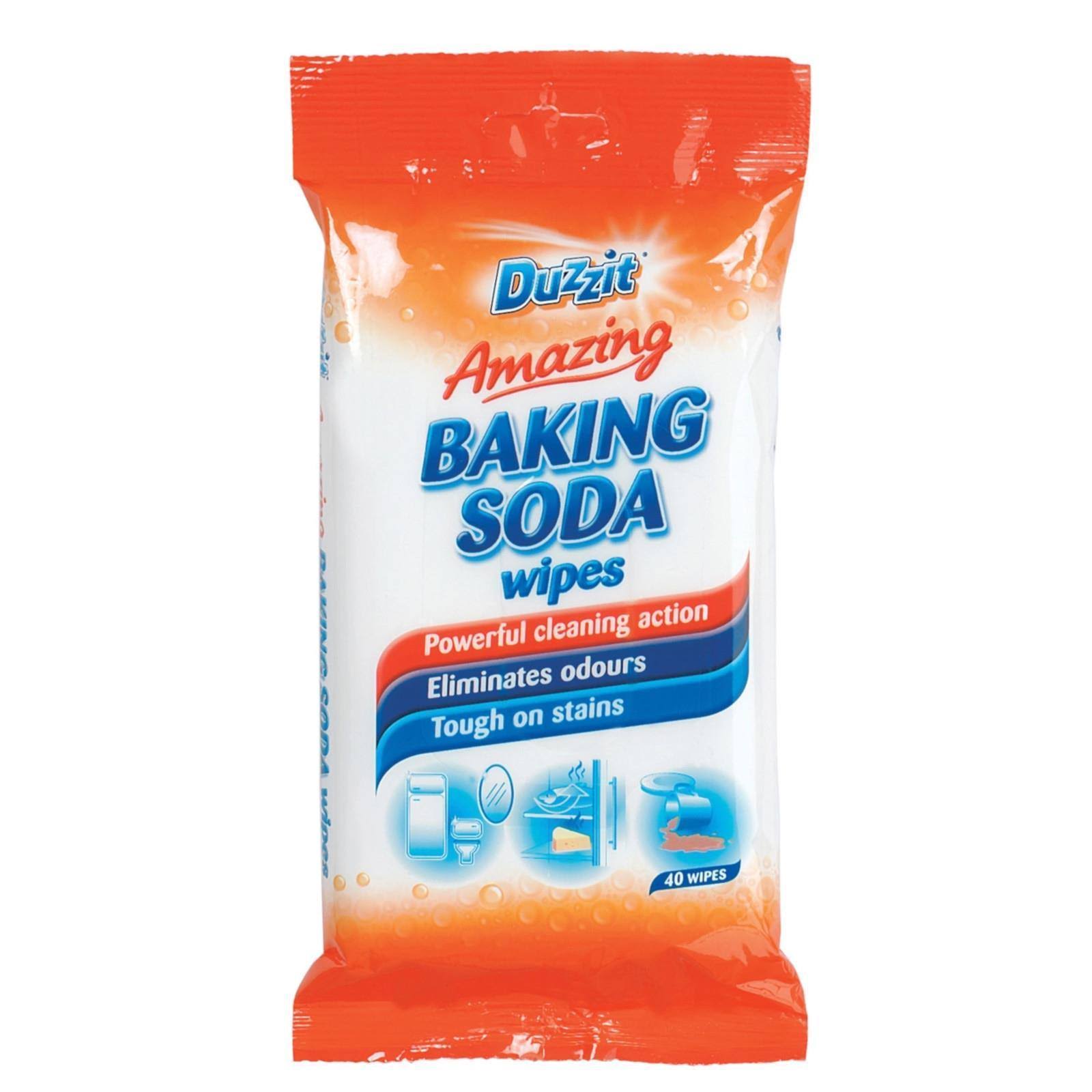 40 Pack Duzzit Amazing Baking Soda Wipes Powerful Cleaner & Stain Remover