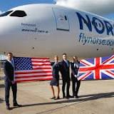 Norse Atlantic inaugural flight from Gatwick Airport to New York JFK Airport
