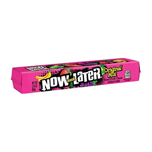Now and Later Original Assorted Square Shaped Fruit Flavored Candy, 2.