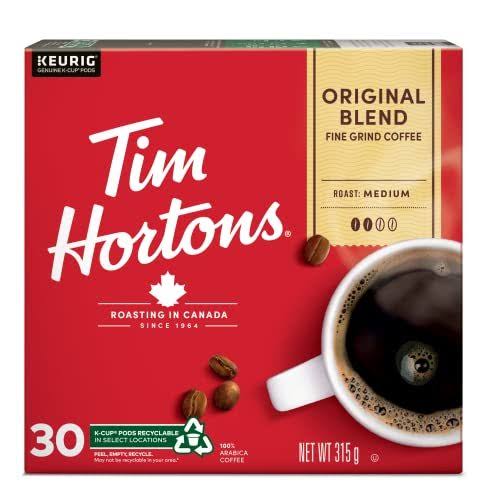 Tim Hortons Single Serve Keurig K Cup Pods Original Coffee - Medium Roast, 30ct