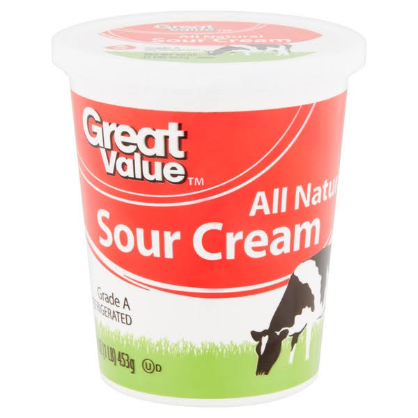 Great Value All Natural Sour Cream - 16oz
