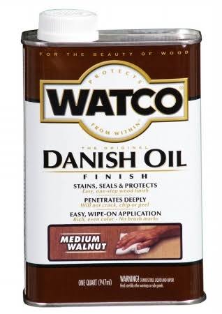 Rust-Oleum 242223 Danish Oil Wood Finish - Medium Walnut, 1qt