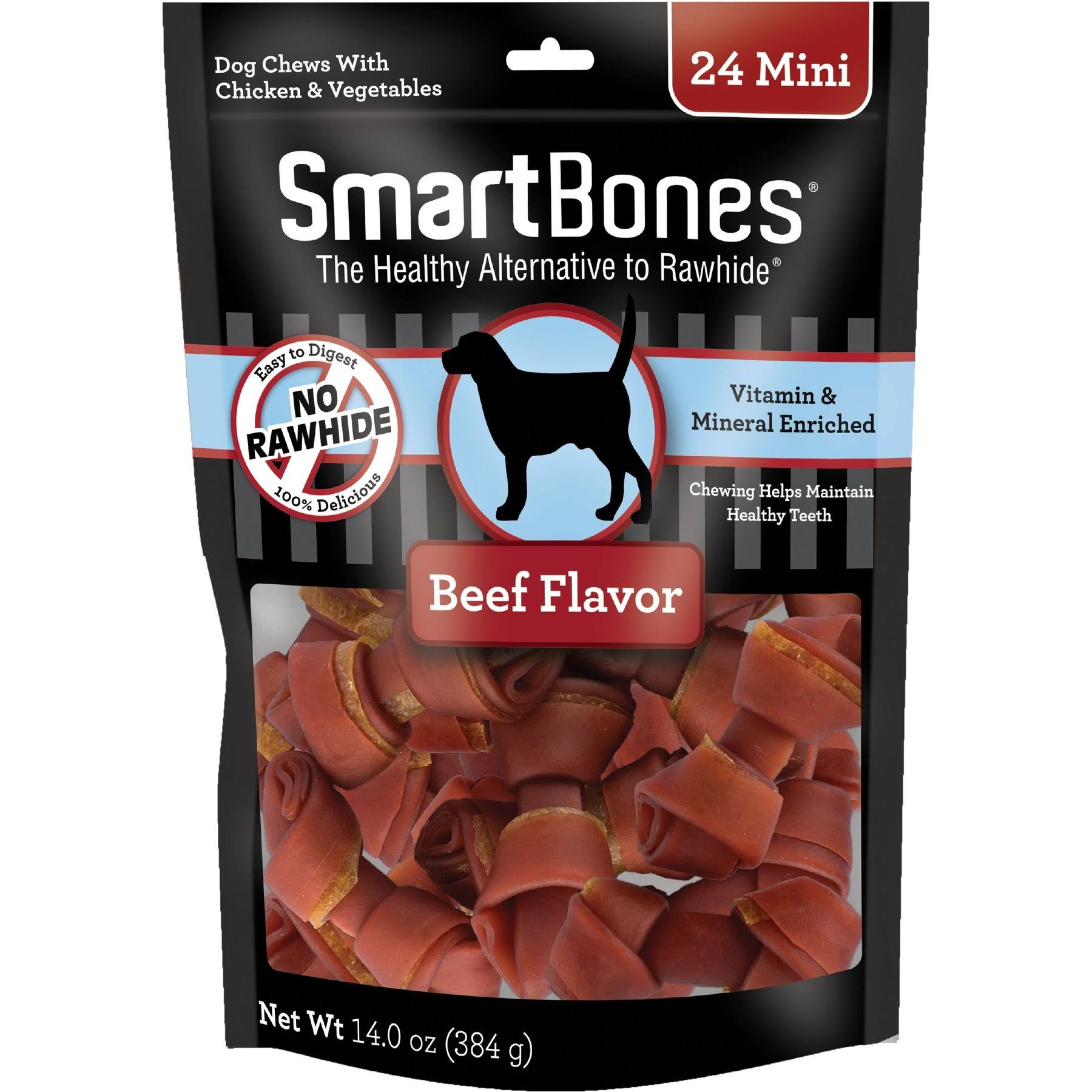 SmartBones Beef Mini Dog Chew 24 Pack