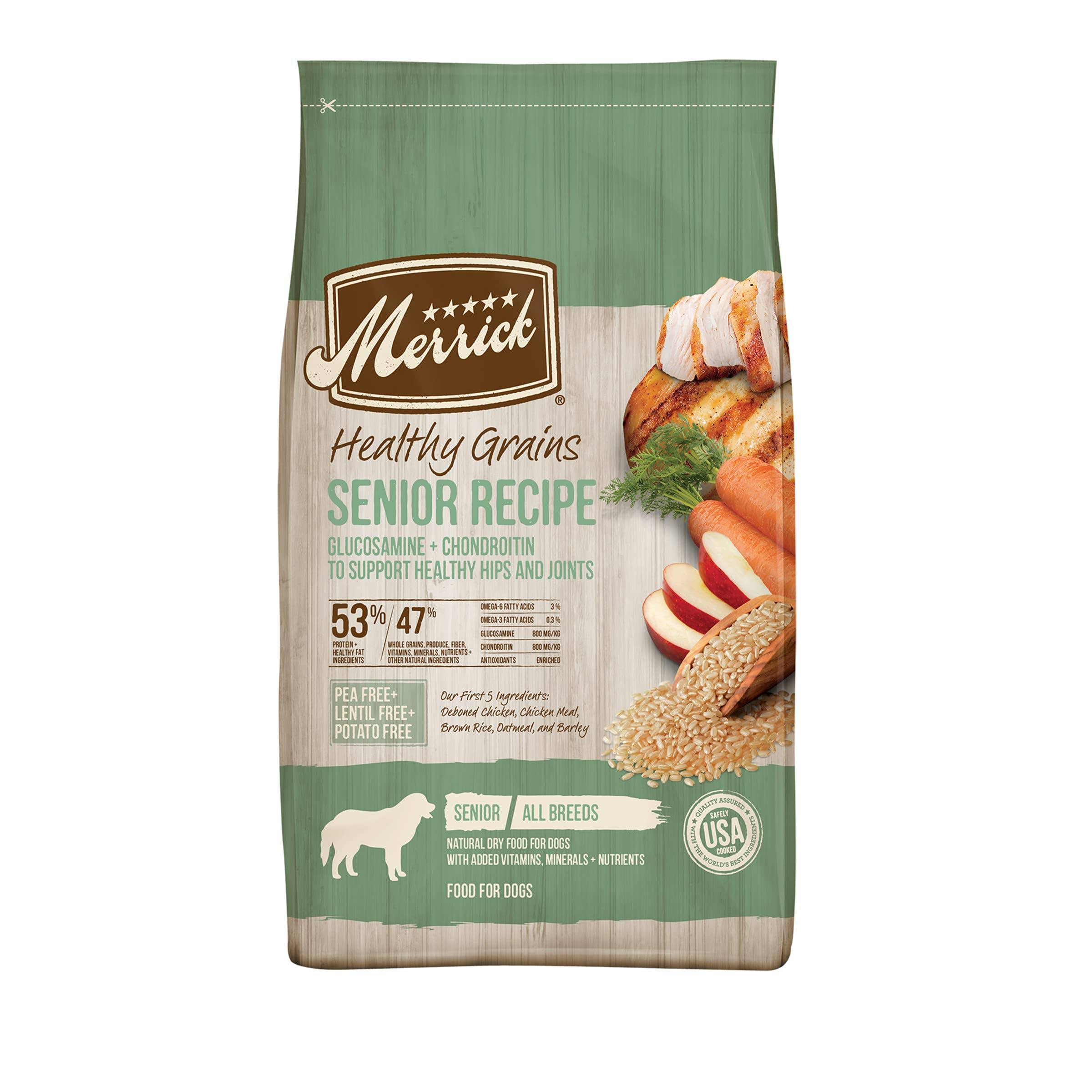 Merrick Healthy Grains Senior Recipe Dry Dog Food, 4 lbs.