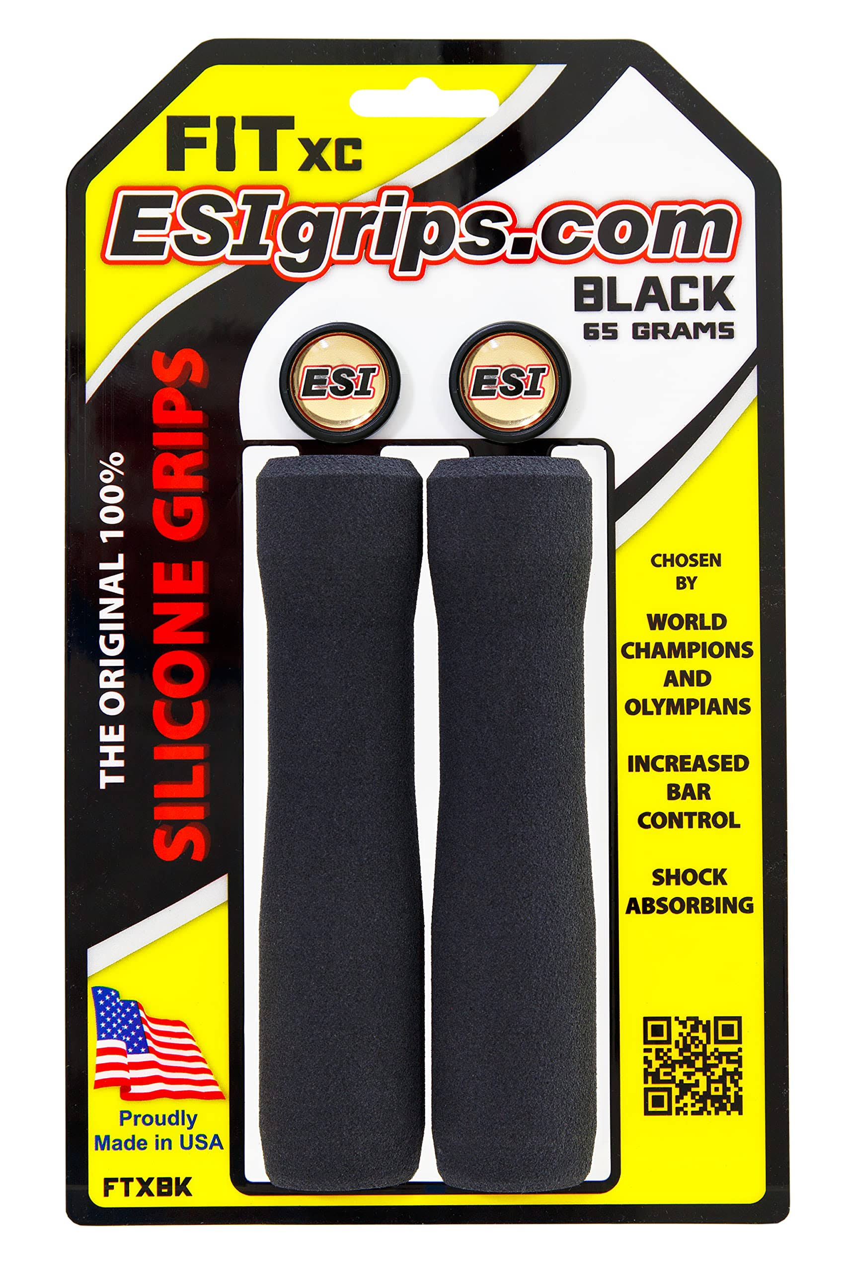 ESI MTB Fit XC Silicone Grips - Black