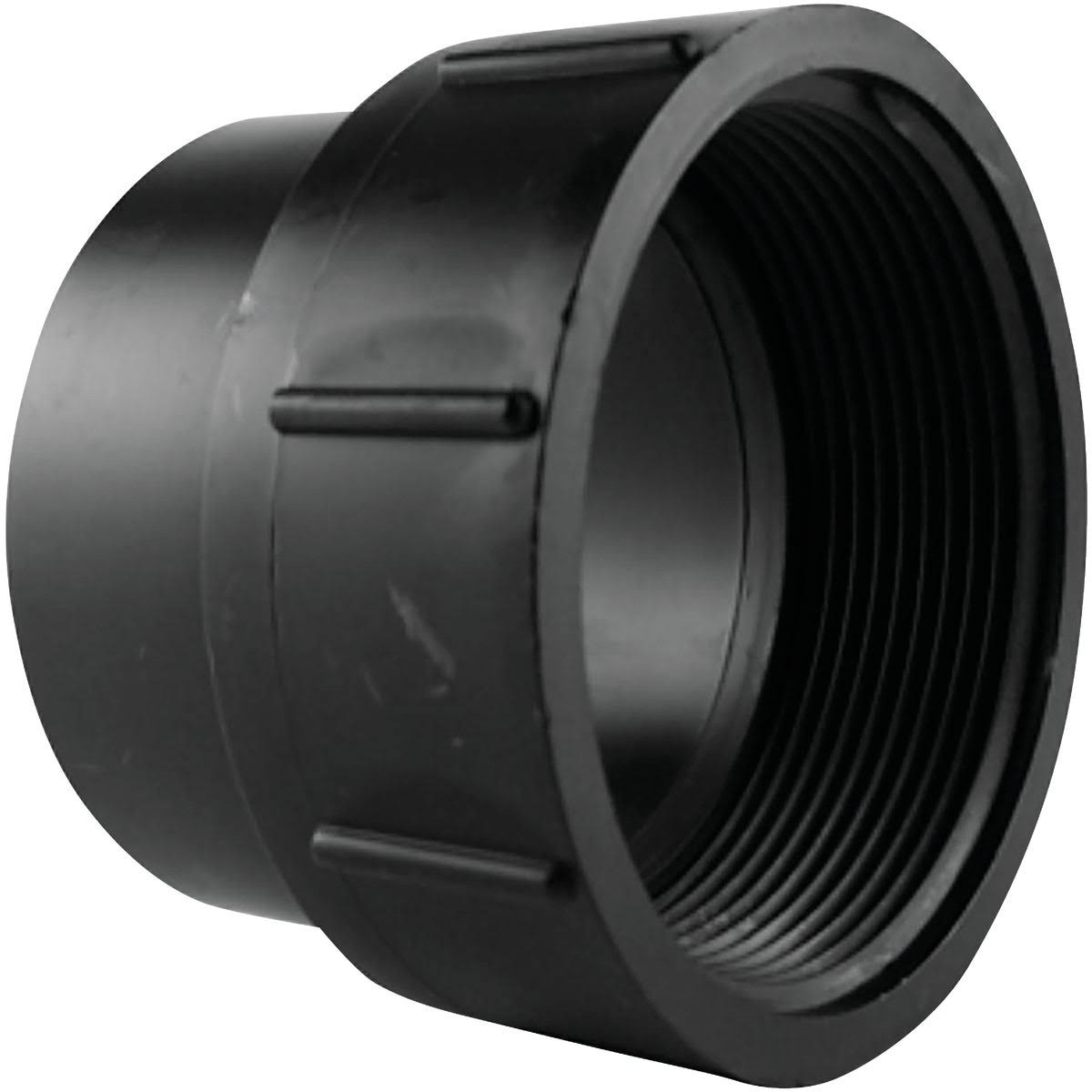 Charlotte Pipe and Foundry Fitting Cleanout Adapter - Black, 2"