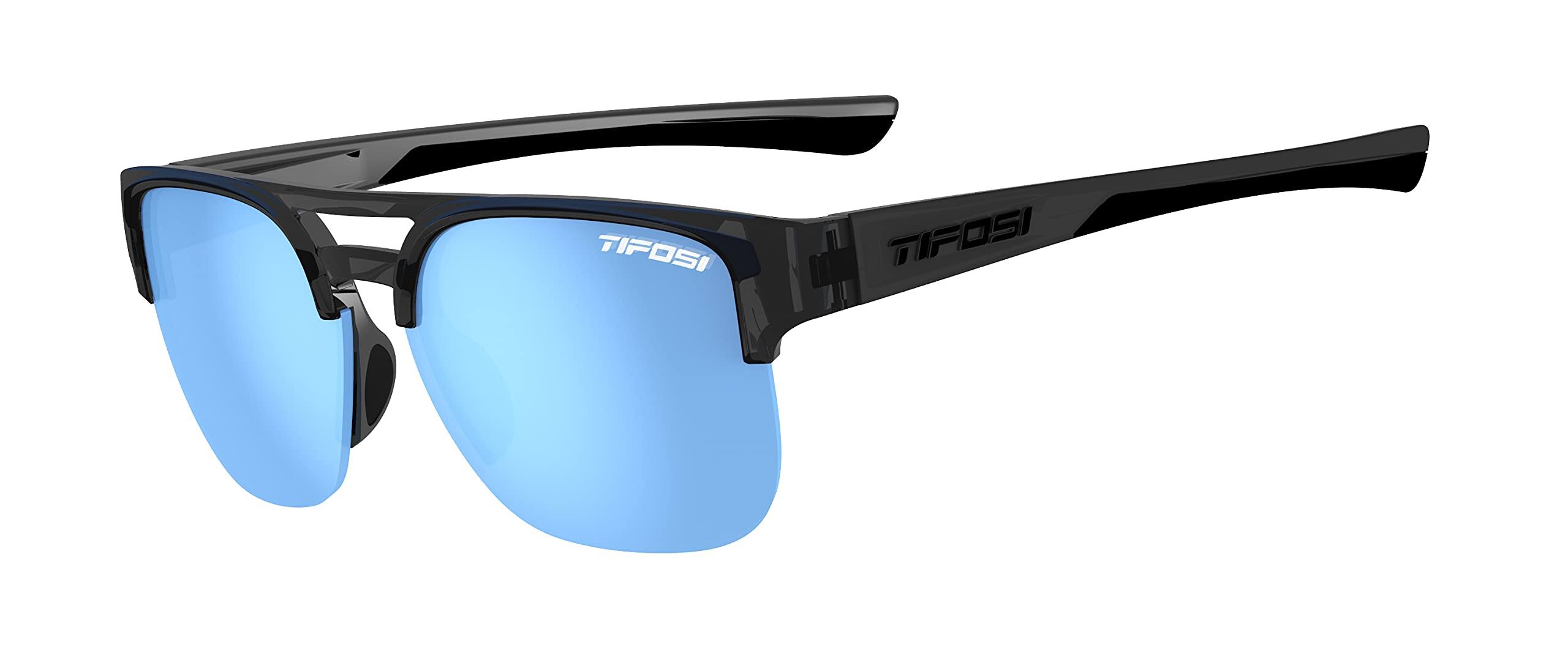 Tifosi Salvo Sunglasses Crystal Smoke Sky Blue Lens