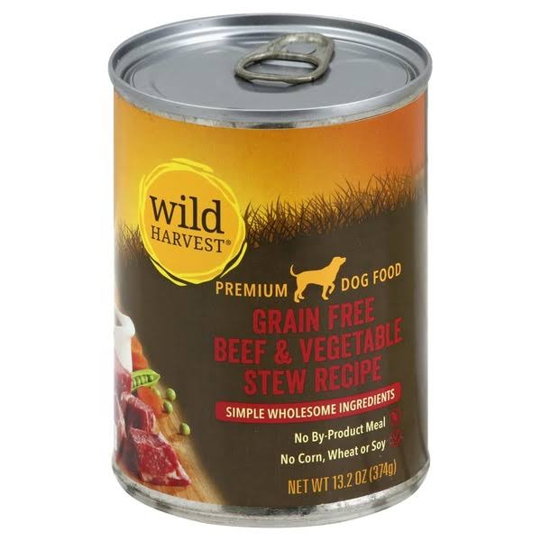 Wild Harvest Dog Food, Premium, Grain Free, Beef & Vegetable Stew Recipe - 13.2 oz