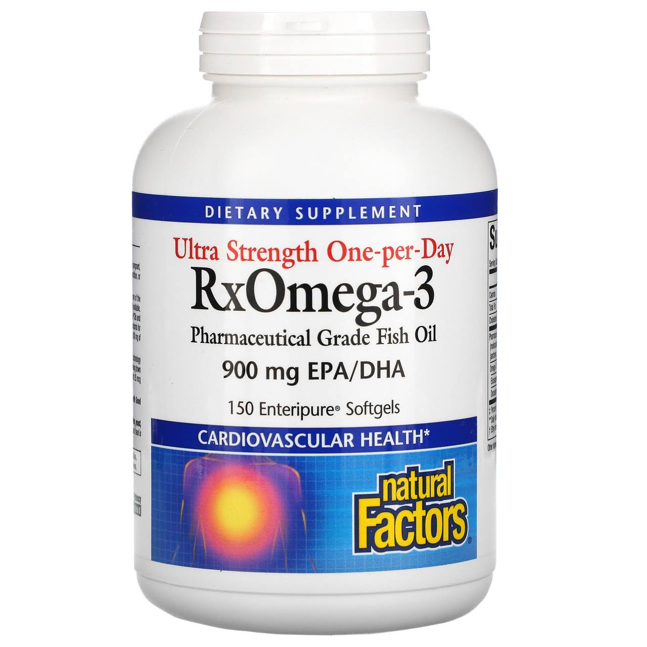 Natural Factors Ultra Strength Rxomega-3 Supplement - 150 Enteripure Softgels