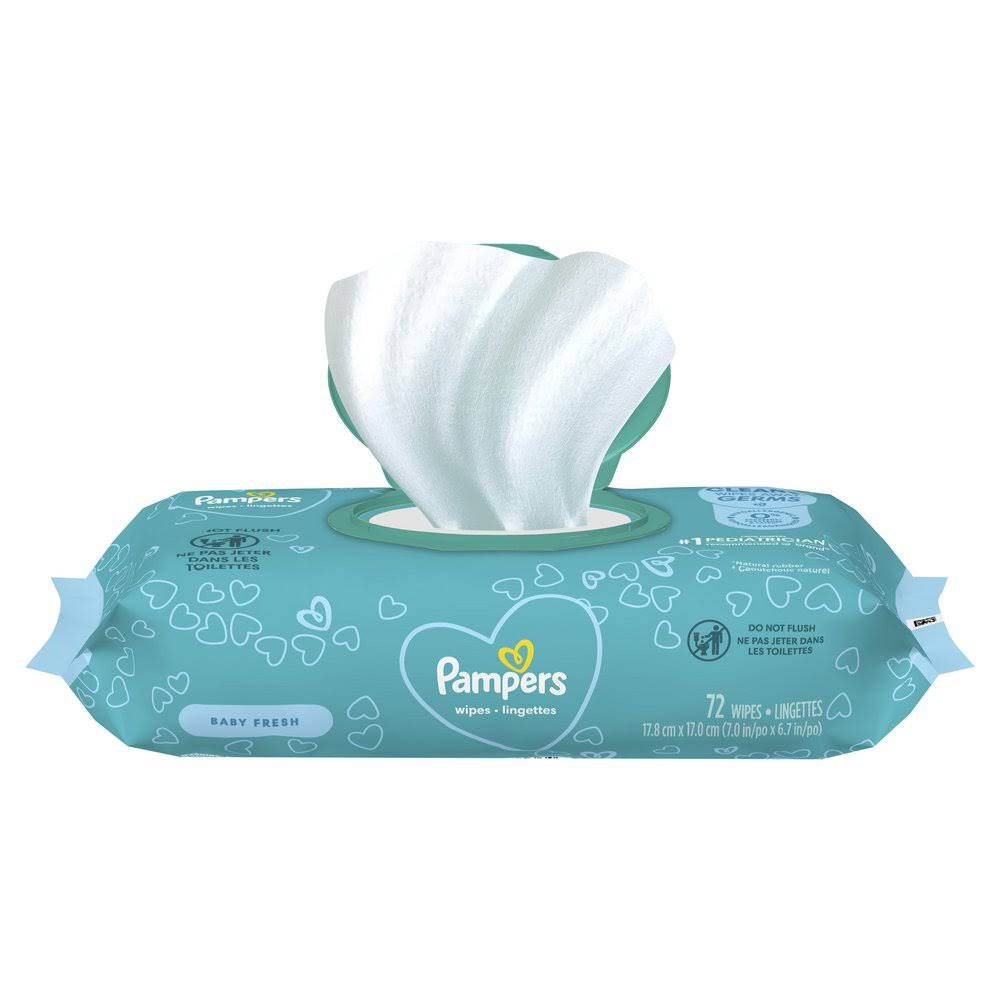 Pampers Complete Clean Baby Baby Wipes - Fresh Scent, 72 Wipes