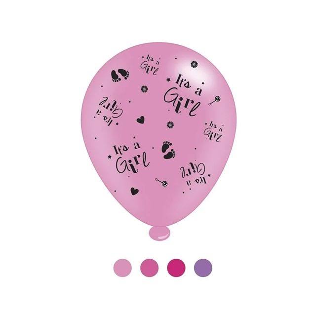 Its A Girl Latex Balloons X8