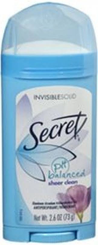 Secret Invisible Solid Antiperspirant and Deodorant - Sheer Clean, 2.6oz