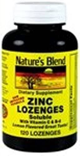 Nature's Blend Zinc Lozenges Supplement - Lemon, 120ct