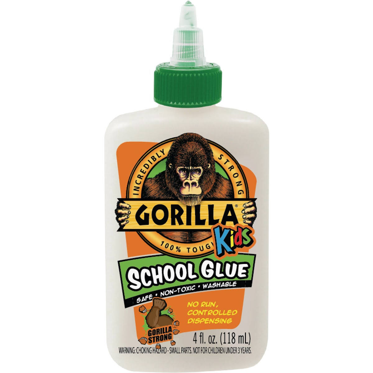Gorilla Washable White School Glue 4oz