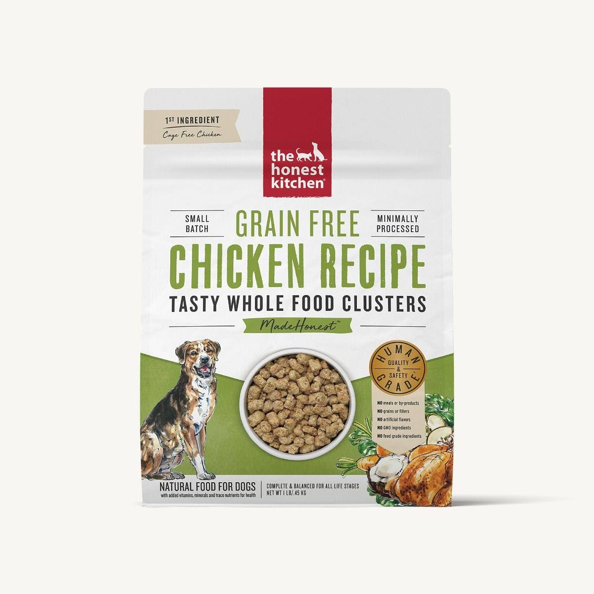 The Honest Kitchen Whole Food Clusters Chicken Grain-Free Dry Dog Food, 1-Lb.