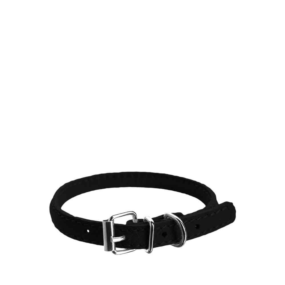 Dogline Leather Collar - Black