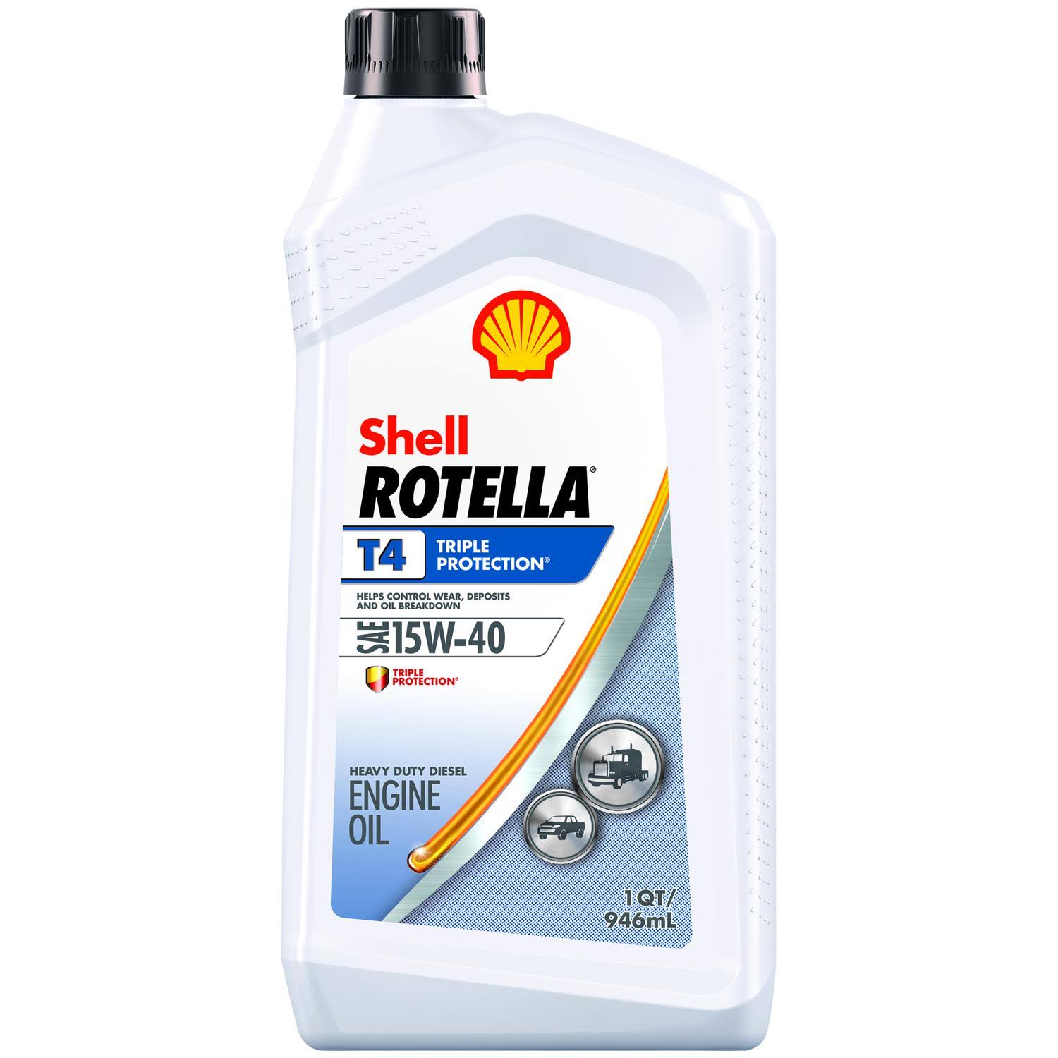 Shell Rotella T4 Triple Protection Motor Oil - 1qt