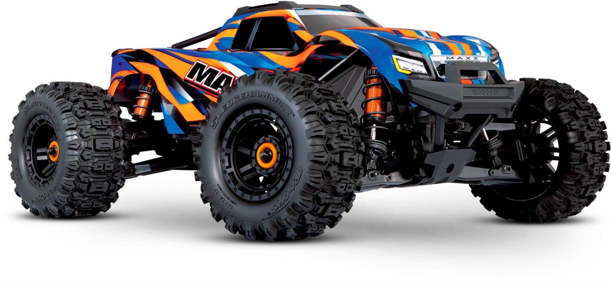 Traxxas Maxx V2 with WideMaxx 1/10 Electric RC Monster Truck- Orange 89086-4