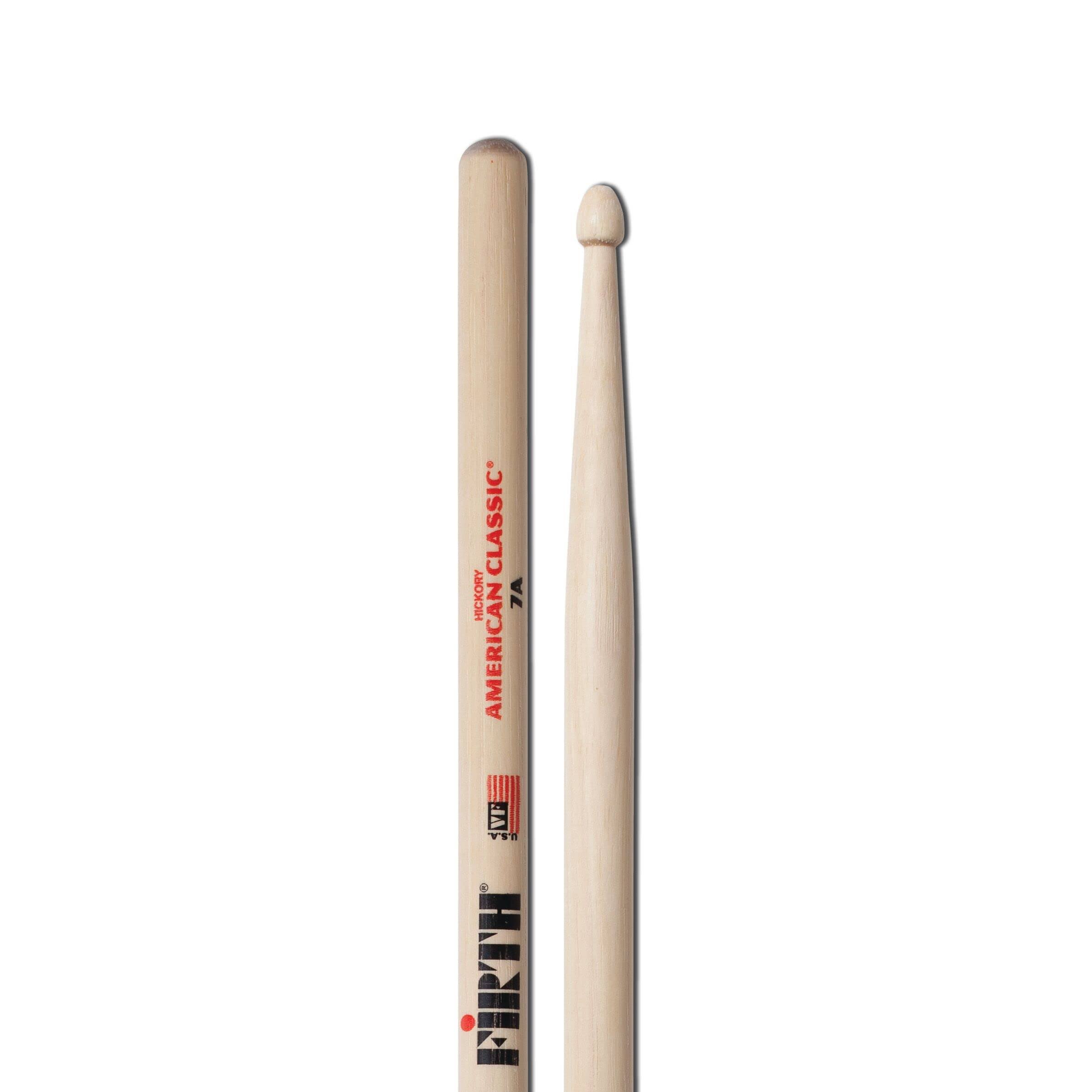 Vic Firth Hickory Wood Tip Drumstick - 7A