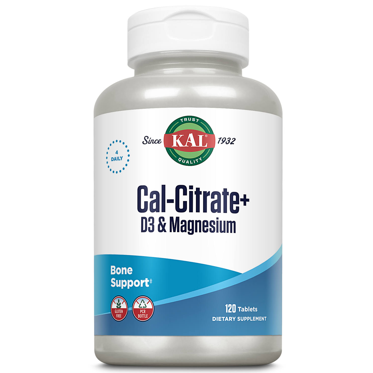 Kal Calcium Citrate+ - 1000 mg - 120 Tablets