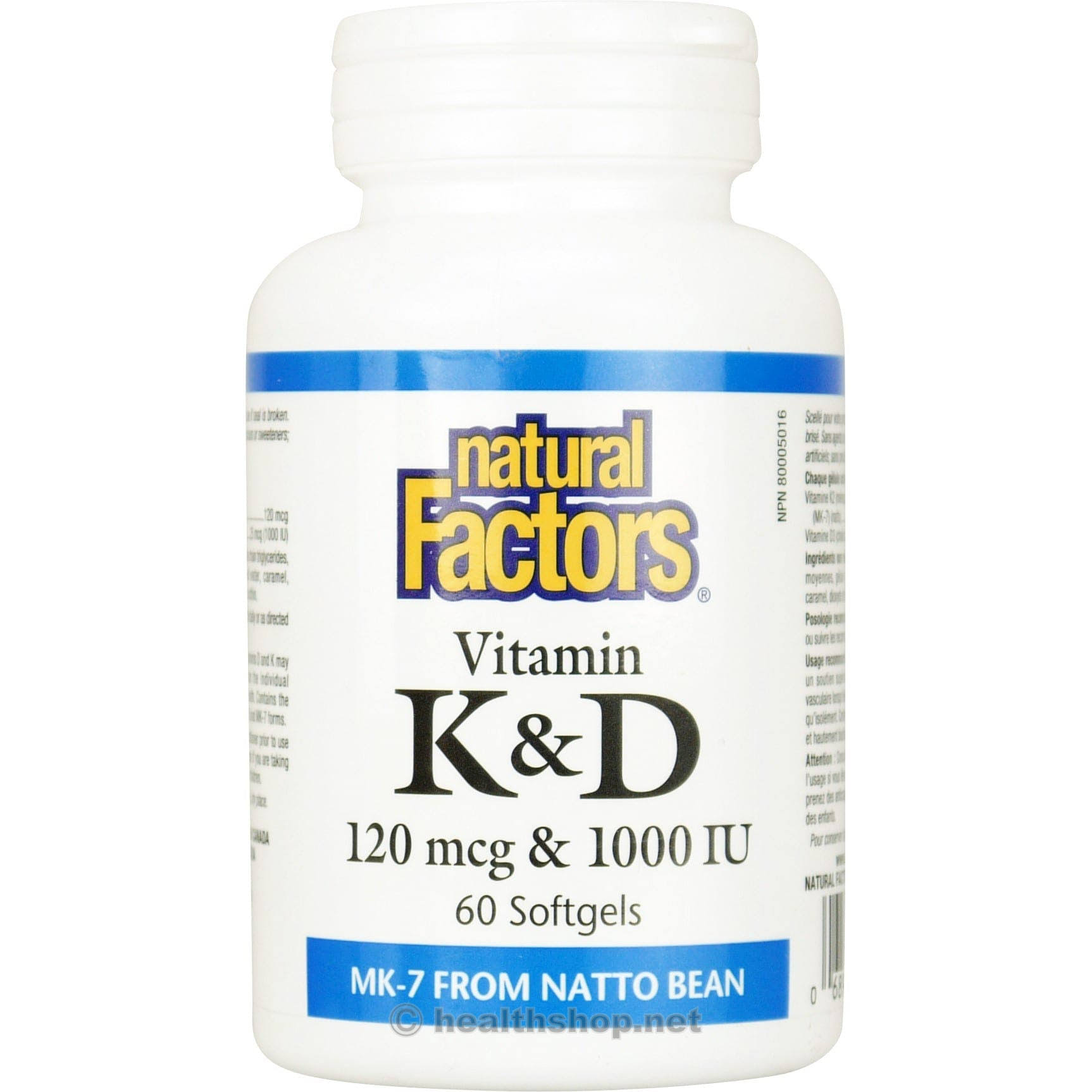 Natural Factors Vitamin K & D - 60 Softgels